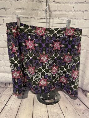 Tranquility by Colorado Clothing Black Purple Pink Patterned Women's Skort XL